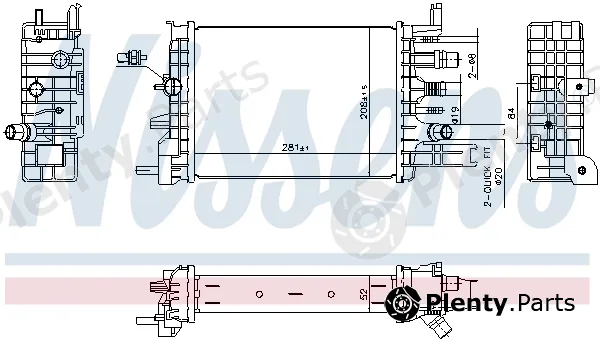 Nissens 607033 — Radiator, engine cooling