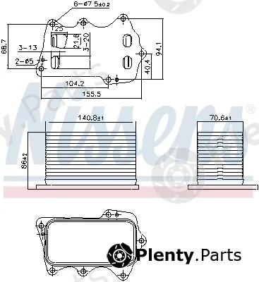 Nissens 91359 — Oil Cooler, engine oil