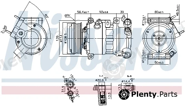 Nissens 890599 — Compressor, air conditioning ** FIRST FIT **