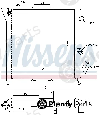 Nissens 696110 — Radiator, engine cooling