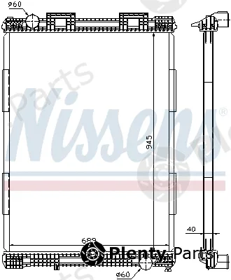 Nissens 628700 — Radiator, engine cooling