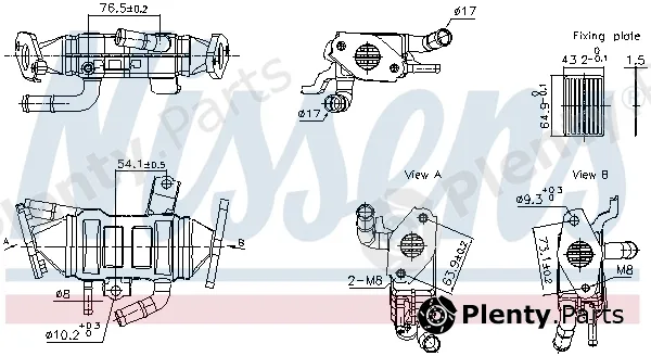 Nissens 989488 — Cooler, exhaust gas recirculation