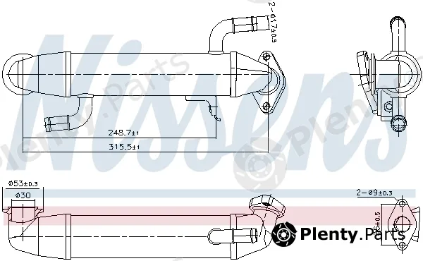 Nissens 989406 — Cooler, exhaust gas recirculation