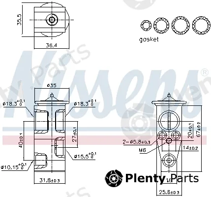 Nissens 999444 — Expansion Valve, air conditioning ** FIRST FIT **