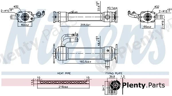 Nissens 989476 — Cooler, exhaust gas recirculation