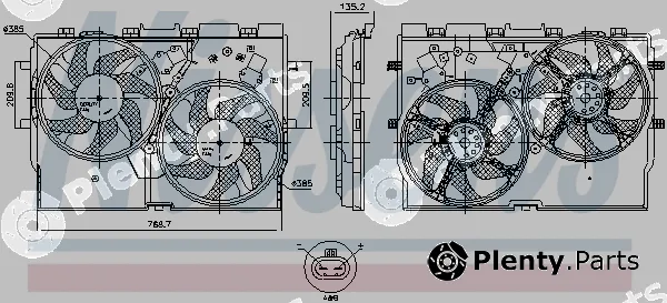 Nissens 850005 — Fan, engine cooling