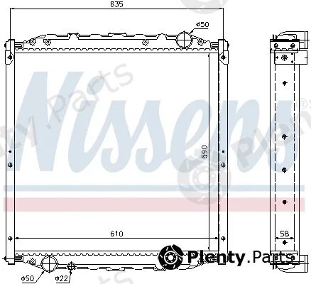 Nissens 62877A — Radiator, engine cooling