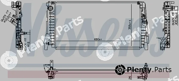 Nissens 606812 — Radiator, engine cooling