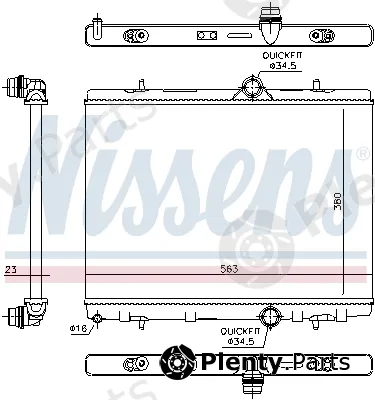 Nissens 690294 — Radiator, engine cooling