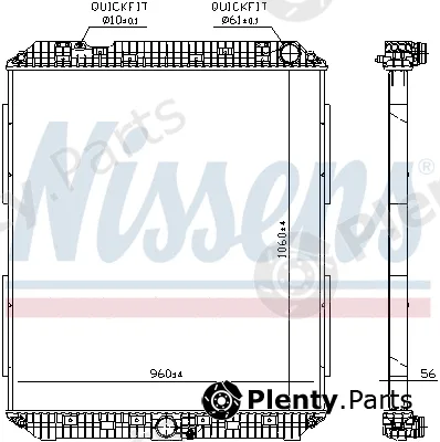 Nissens 671760 — Radiator, engine cooling