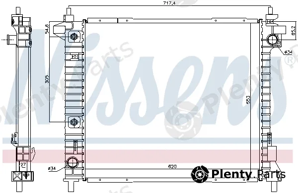 Nissens 69094 — Radiator, engine cooling