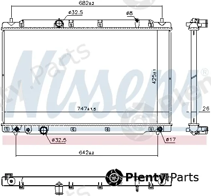 Nissens 606298 — Radiator, engine cooling