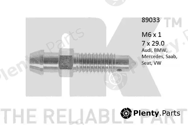 NK 89033 — Breather Screw/Valve