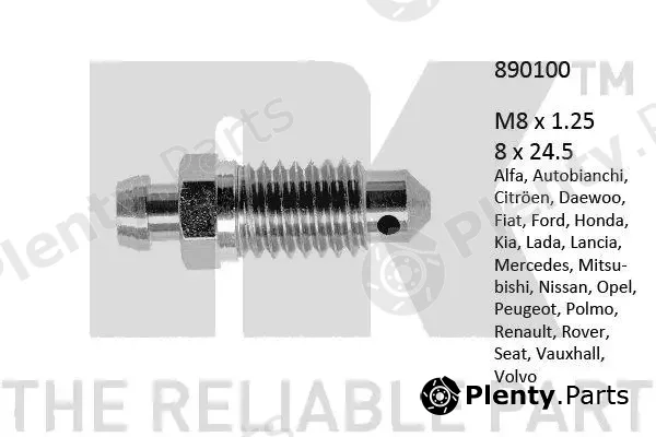 NK 890100 — Breather Screw/Valve