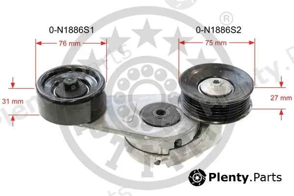 Optimal 0-N1886 — Belt Tensioner, V-ribbed belt