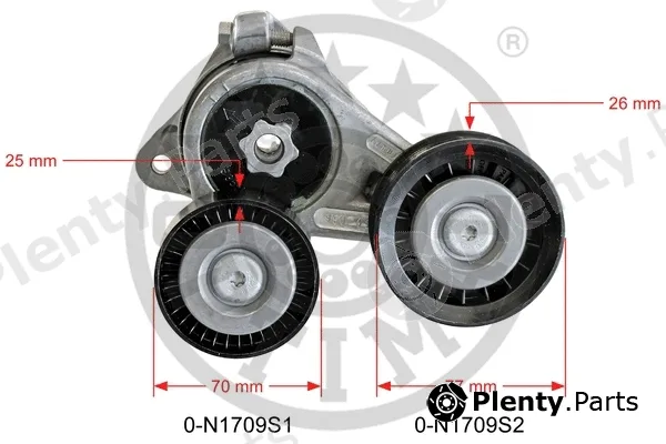Optimal 0-N1709 — Belt Tensioner, V-ribbed belt