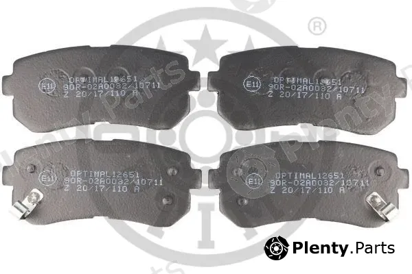 Optimal 12651 — Brake Pad Set, disc brake