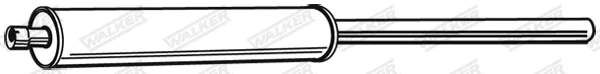 Walker 09263 — Front Muffler