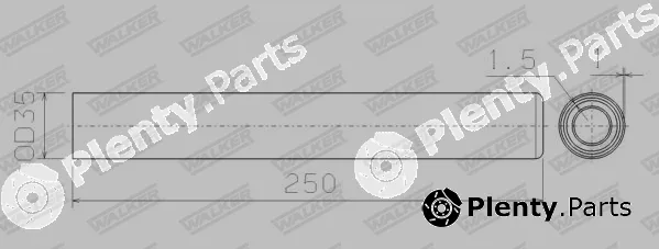 Walker 04725 — Exhaust Pipe