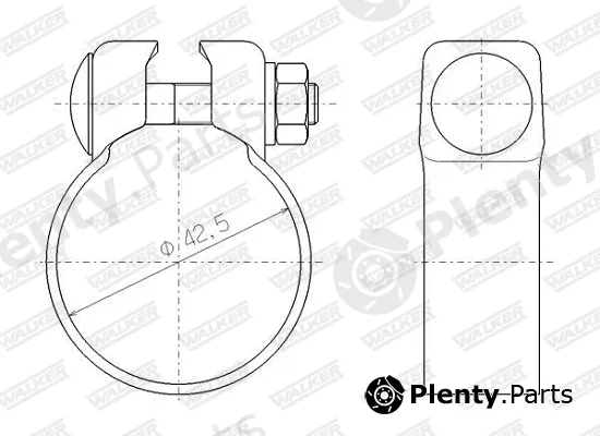 Walker 81982 — Clamping Piece, exhaust system