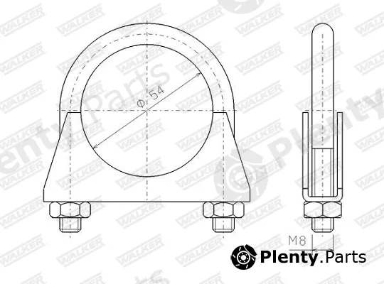 Walker 82310 — Clamping Piece, exhaust system