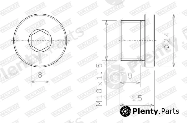 Walker 83294 — Bolt, exhaust system