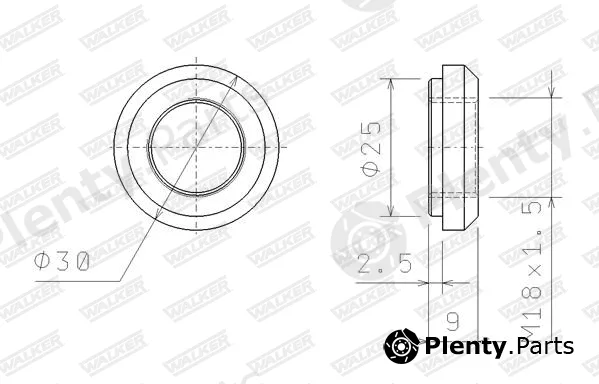 Walker 80433 — Nut, exhaust manifold