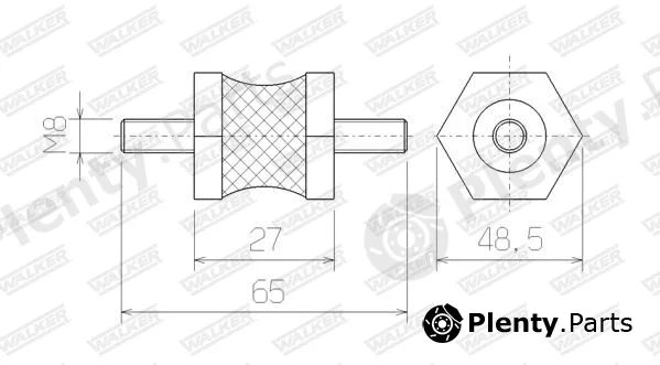 Walker 81245 — Rubber Strip, exhaust system