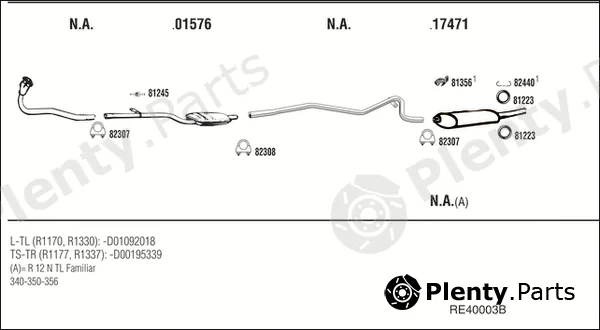 Walker RE40003B — Exhaust System
