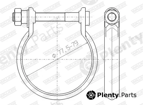 Walker 80477 — Clamping Piece, exhaust system