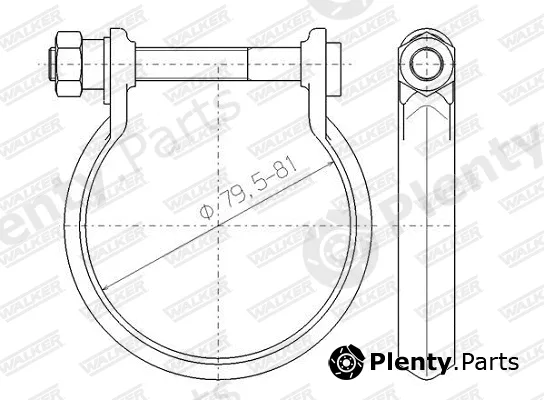 Walker 80464 — Clamping Piece, exhaust system