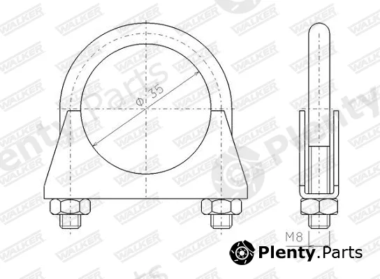 Walker 82304 — Clamping Piece, exhaust system