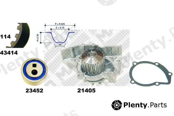 Mapco 41414/1 — Water Pump & Timing Belt Kit