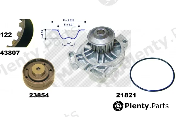 Mapco 41807 — Water Pump & Timing Belt Kit
