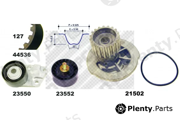 Mapco 41536/1 — Water Pump & Timing Belt Kit