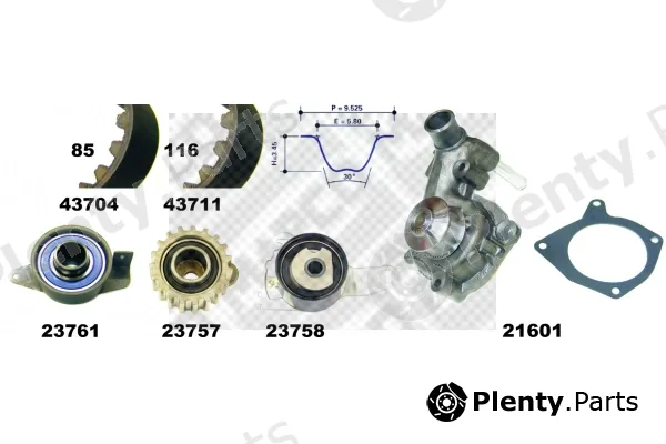Mapco 41712/2 — Water Pump & Timing Belt Kit