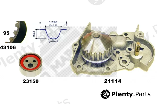 Mapco 41106/1 — Water Pump & Timing Belt Kit