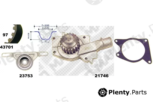 Mapco 41701 — Water Pump & Timing Belt Kit