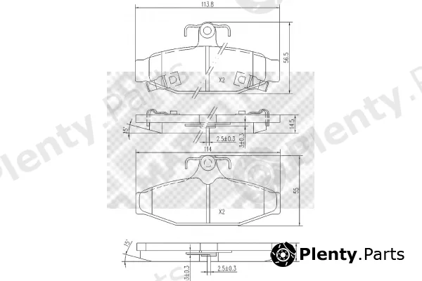 Mapco 6819 — Brake Pad Set, disc brake