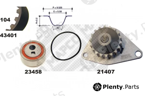 Mapco 41401/1 — Water Pump & Timing Belt Kit