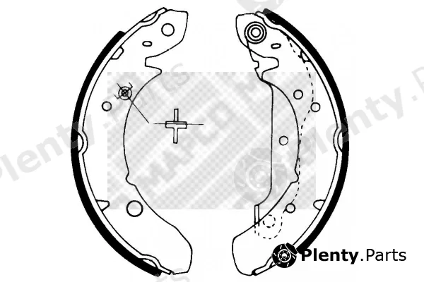 Mapco 8795 — Brake Shoe Set