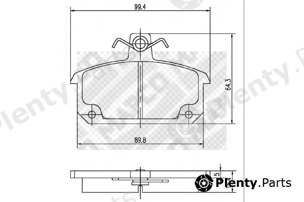 Mapco 6903 — Brake Pad Set, disc brake