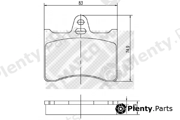 Mapco 6896 — Brake Pad Set, disc brake