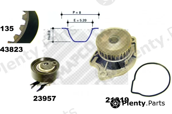 Mapco 41823/1 — Water Pump & Timing Belt Kit