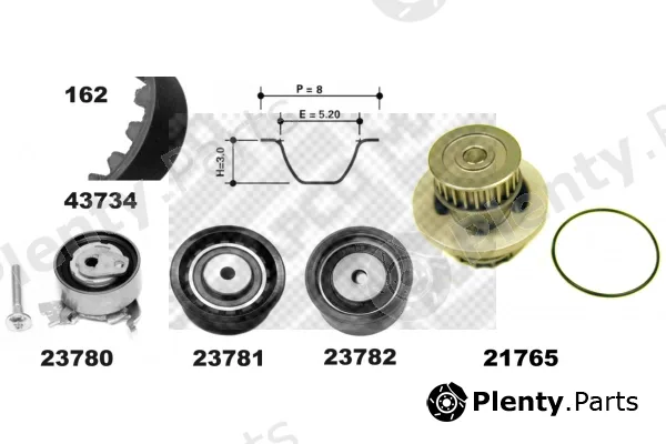 Mapco 41739 — Water Pump & Timing Belt Kit
