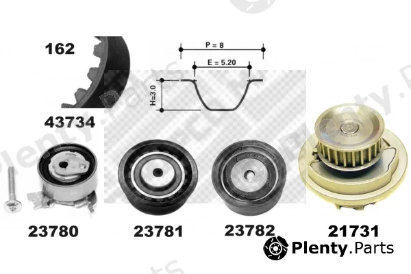 Mapco 41739/1 — Water Pump & Timing Belt Kit