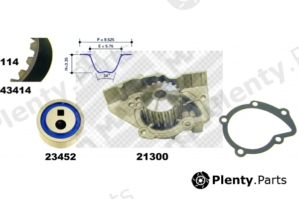 Mapco 41414 — Water Pump & Timing Belt Kit