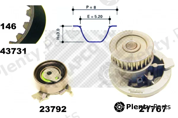 Mapco 41731/1 — Water Pump & Timing Belt Kit