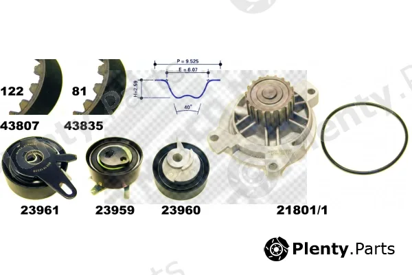 Mapco 41819/1 — Water Pump & Timing Belt Kit