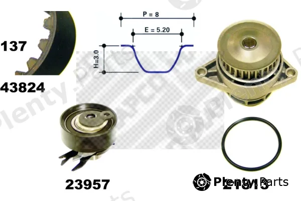 Mapco 41824 — Water Pump & Timing Belt Kit